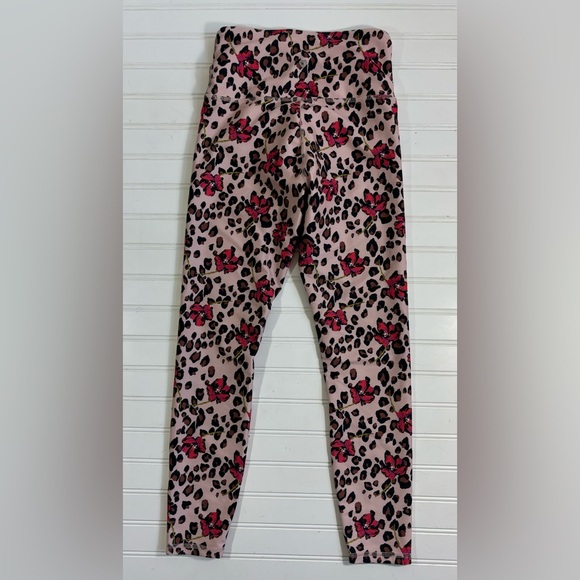 Wildfox Sweat Leopard Print Floral High Waisted Leggings Athletic Womens Small - Picture 9 of 13